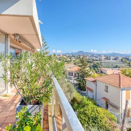 L1 Azurmer For 6 180 Panoramic Sea View A Terrce Parking * Nizza